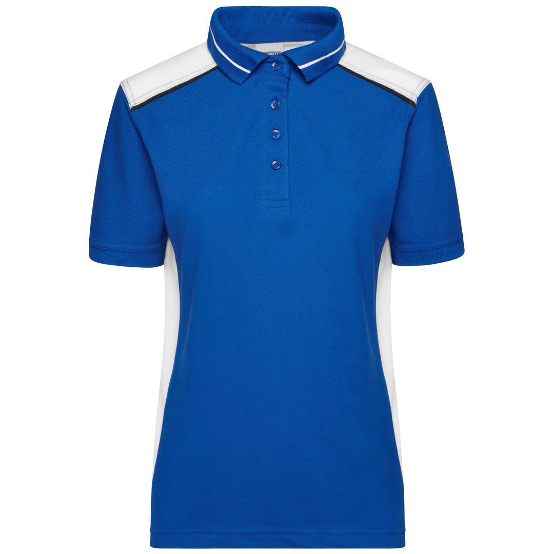 James & Nicholson Workwear Poloshirt Damen JN857 Gr. 2XL royal/white