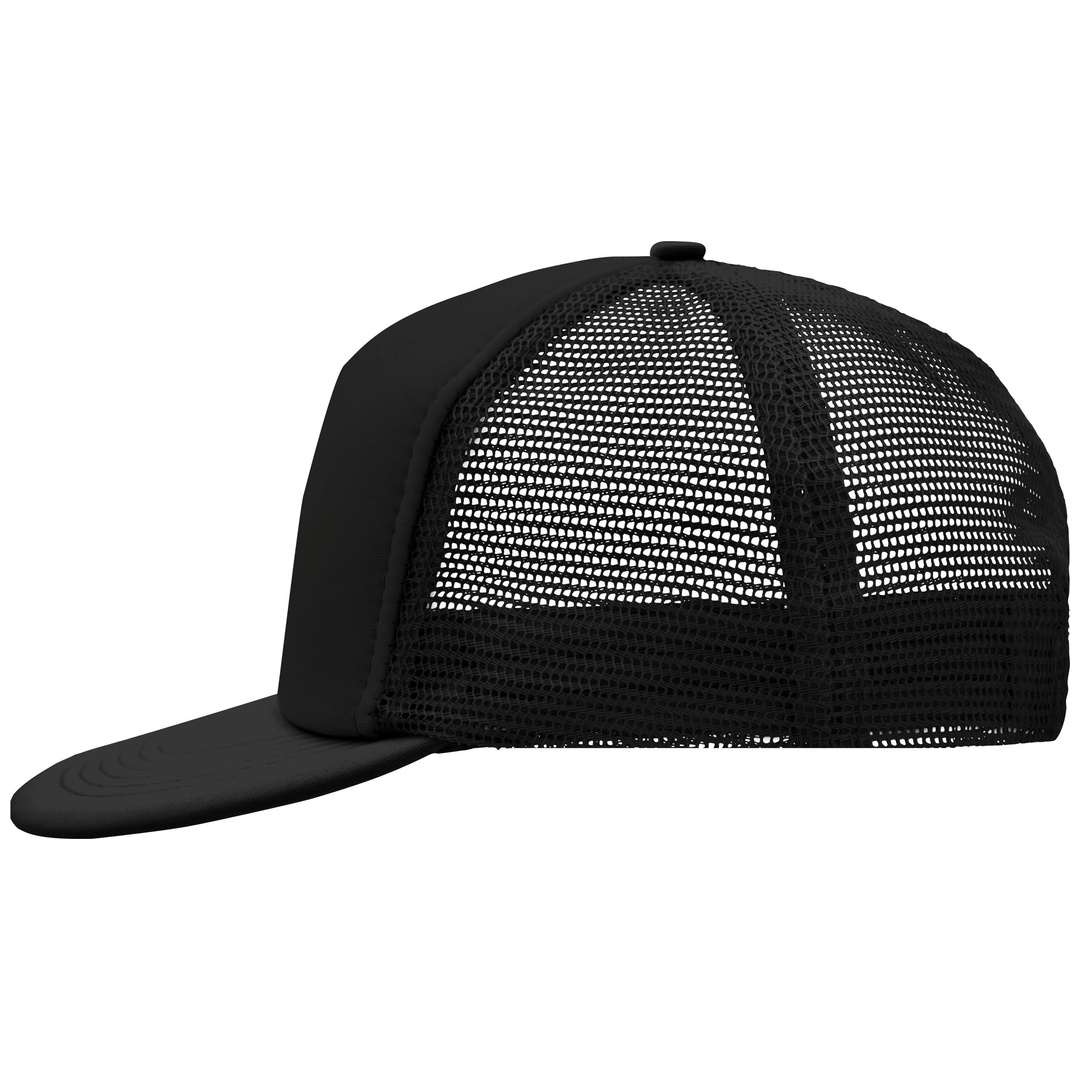 myrtle beach 5 Panel Mesh Cap mit flachem Schild MB6207 Gr. one size black/black