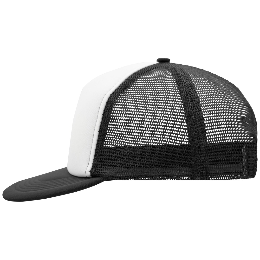 myrtle beach 5 Panel Mesh Cap mit flachem Schild MB6207 Gr. one size white/black