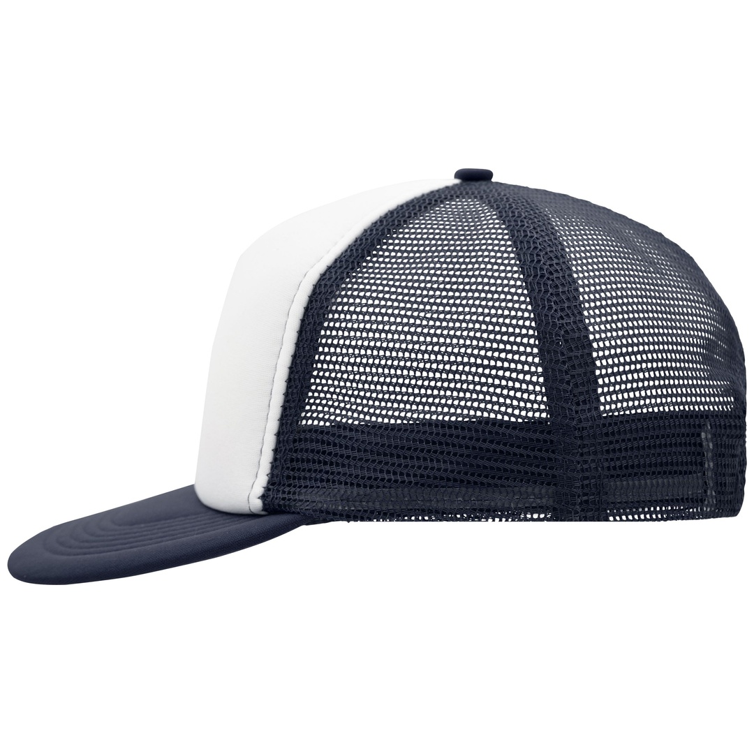 myrtle beach 5 Panel Mesh Cap mit flachem Schild MB6207 Gr. one size white/navy