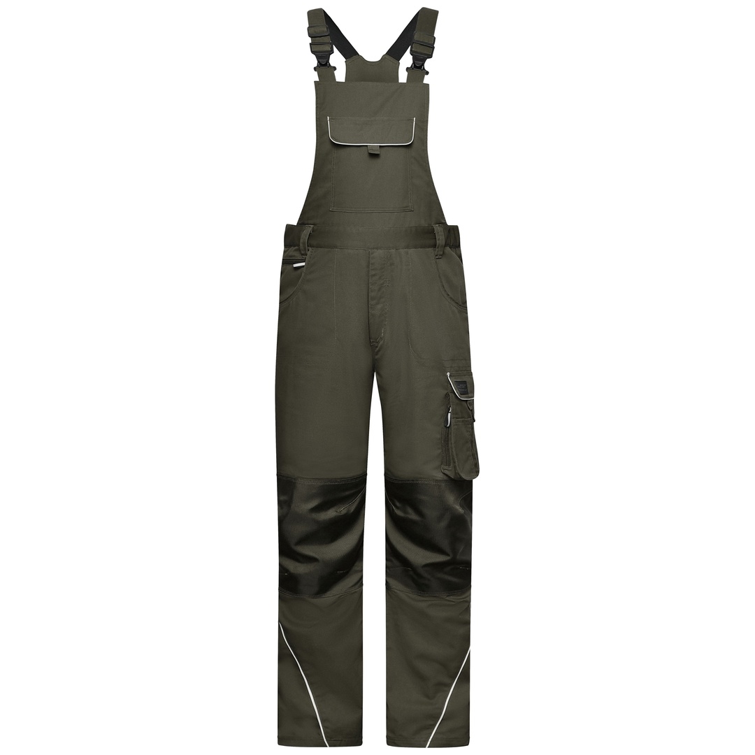 James & Nicholson funktionelle Latzhose JN879 Gr. 50 olive