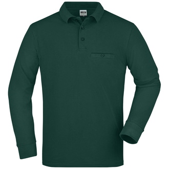 James & Nicholson Poloshirt langarm Herren JN866 Gr. XL dark-green