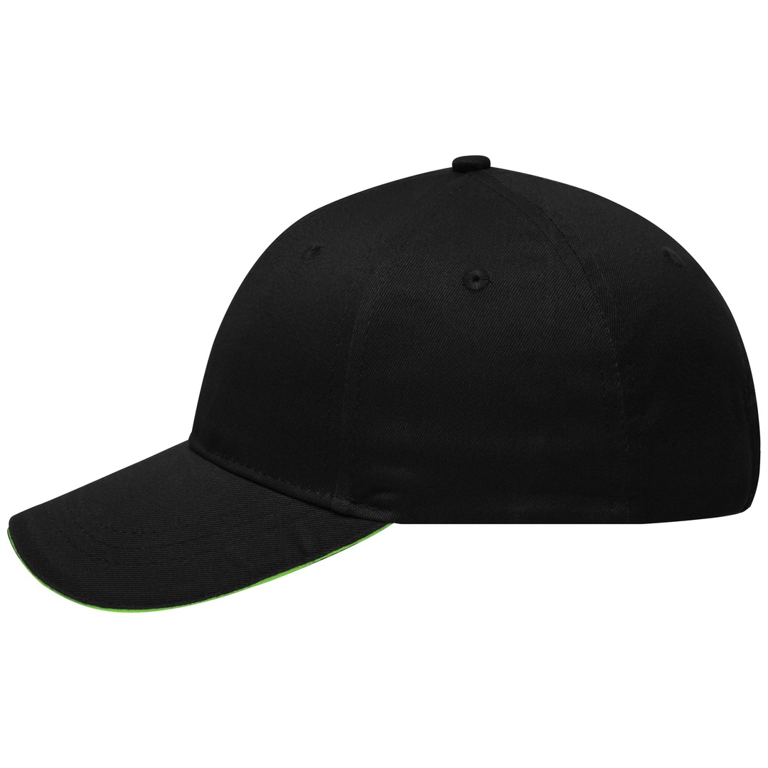 myrtle beach Kappe 6 Panel MB6212 Einheitsgröße black/lime-green