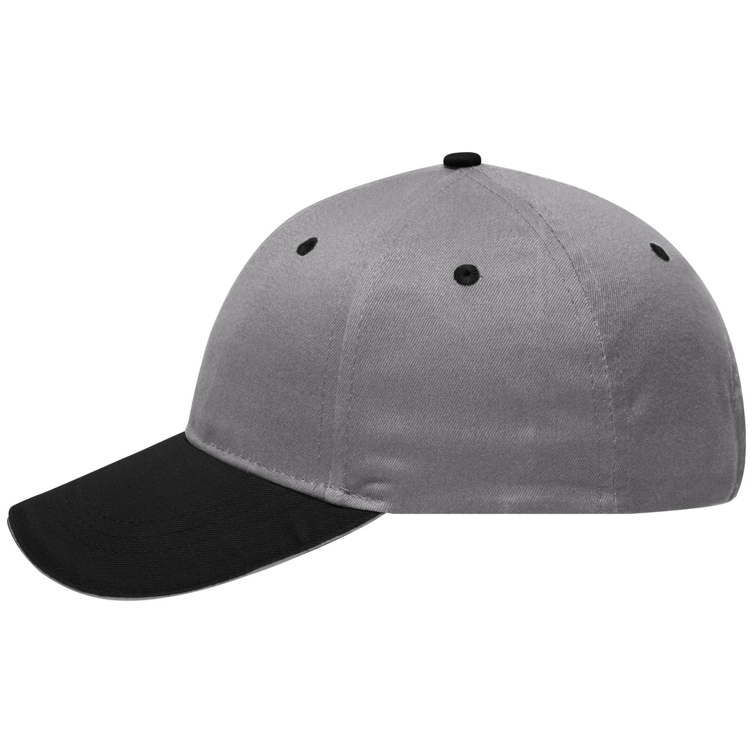 myrtle beach Kappe 6 Panel MB6212 Einheitsgröße light-grey/black/light-grey