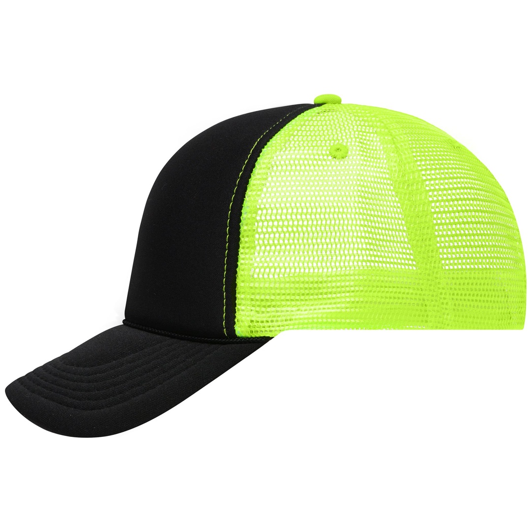 myrtle beach 5 Panel Retro Kappe MB6550 Einheitsgröße black/neon-yellow