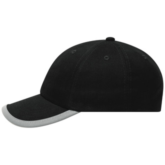 myrtle beach Originelles 6 Panel Cap mit reflektierender Schildeinfassung ( ohne Schutzfunktion/keine PSA ) MB6193 Gr. one size black