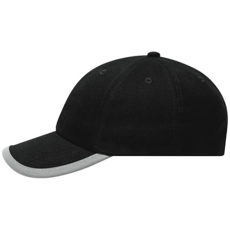 myrtle beach Originelles 6 Panel Cap mit reflektierender Schildeinfassung (ohne Schutzfunktion/keine PSA) MB6192 Gr. one size black