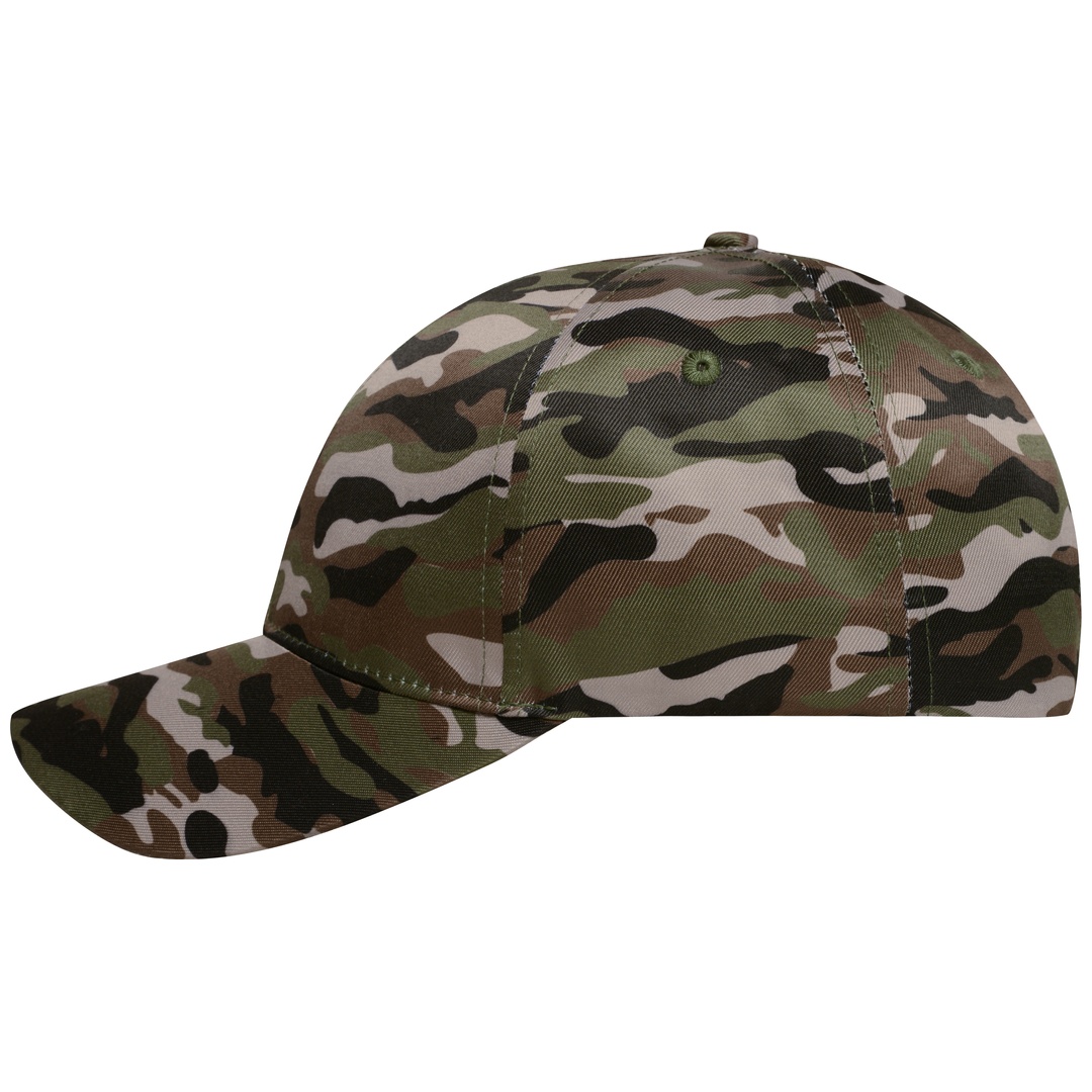 myrtle beach 6 Panel Kappe Camouflage MB6227 Einheitsgröße olive/black