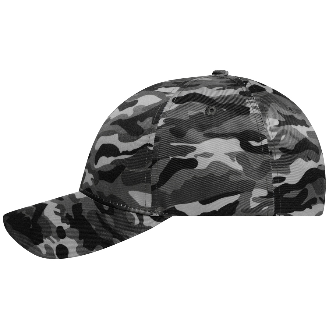 myrtle beach 6 Panel Kappe Camouflage MB6227 Einheitsgröße grey/black