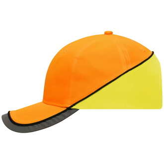 myrtle beach Funktionelles 6 Panel Cap in auffälligen Neonfarben MB036 Gr. one size neon-orange/neon-yellow