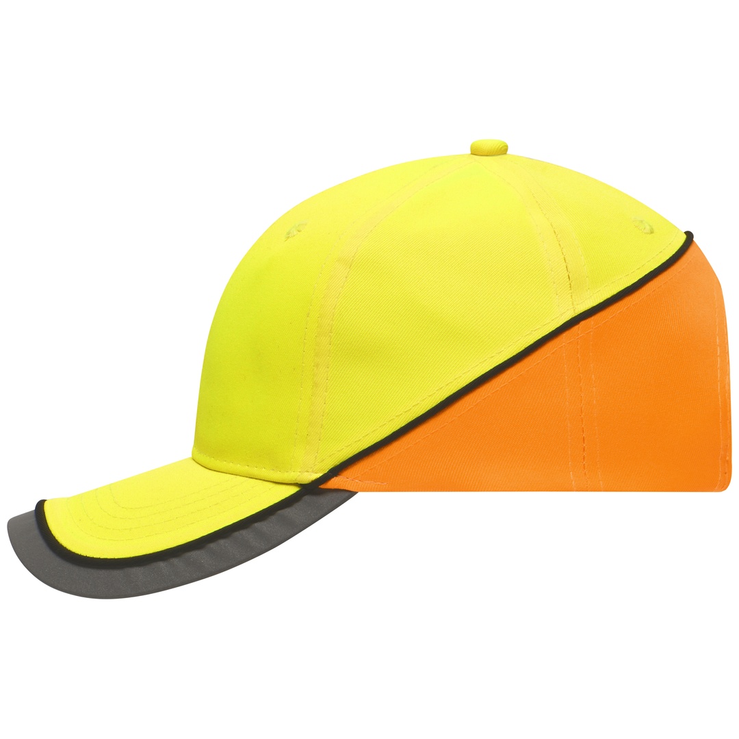 myrtle beach Funktionelle 6 Panel Kappe in auffälligen Neonfarben MB036 Einheitsgröße neon-yellow/neon-orange