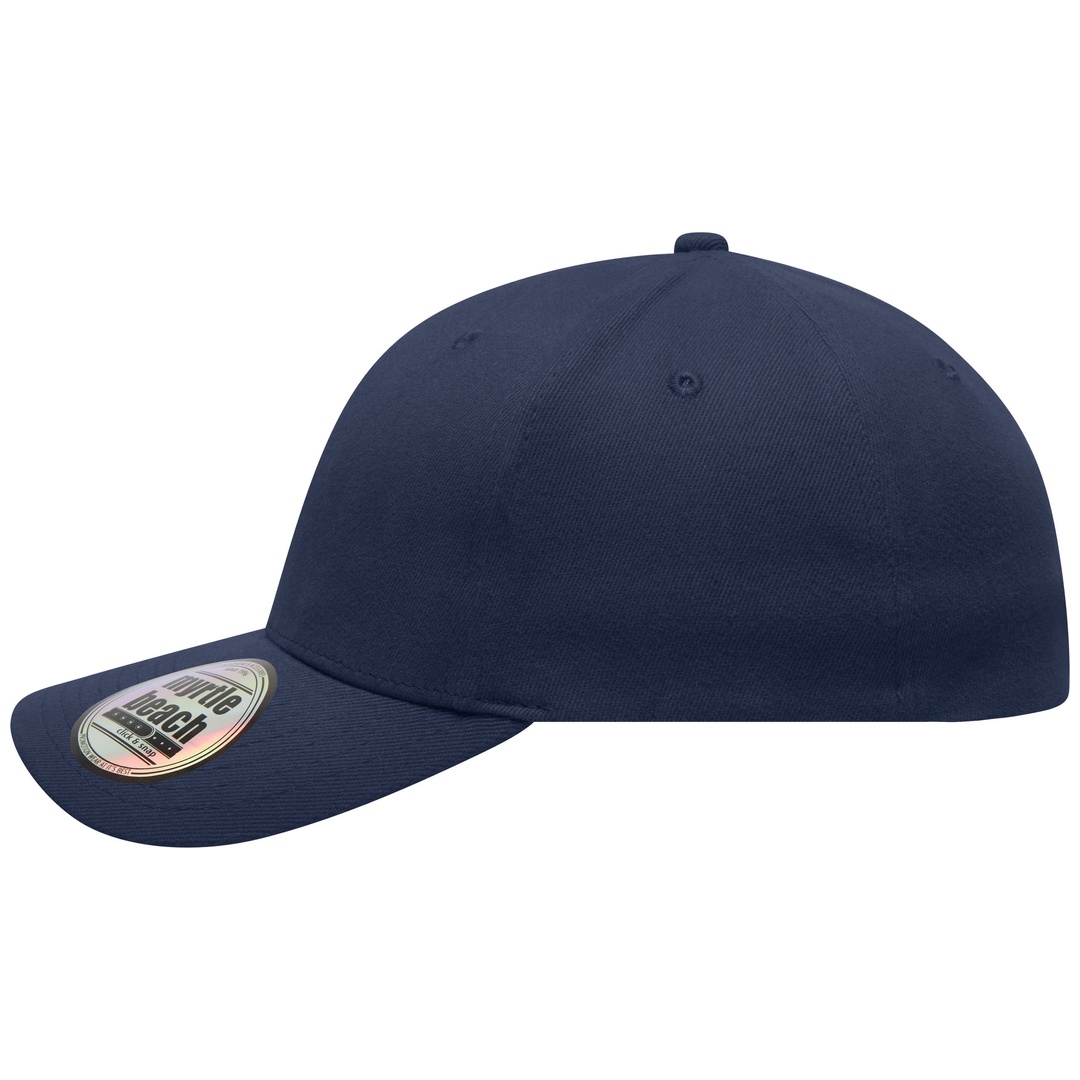 myrtle beach Trendige 6 Panel Kappe ohne Verschluss MB6206 Gr. S/M navy
