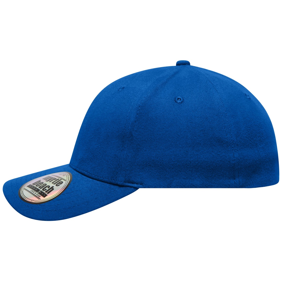 myrtle beach Trendige 6 Panel Kappe ohne Verschluss MB6206 Gr. L/XL royal