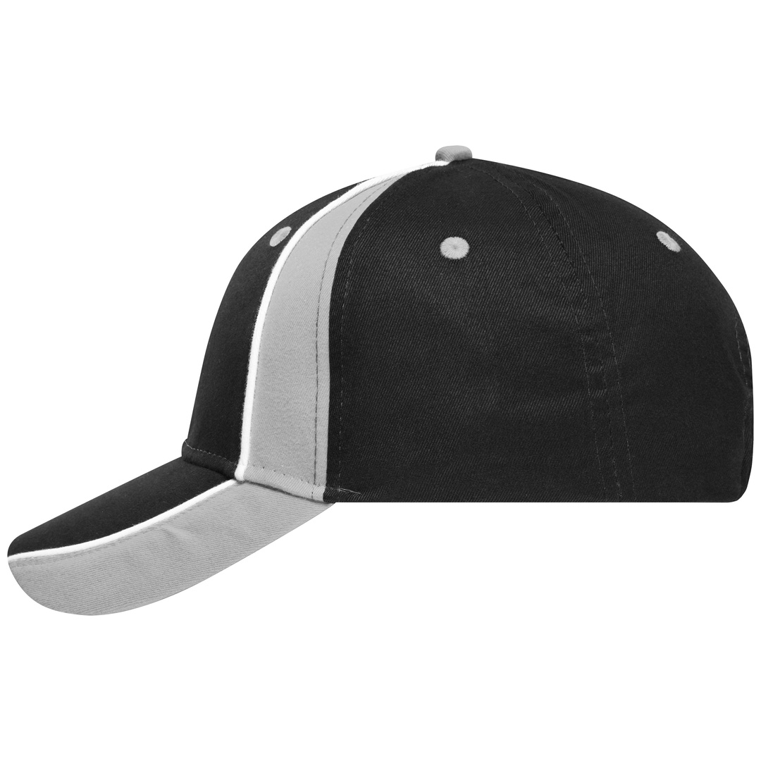 myrtle beach Aufwändige 6 Panel Kappe MB135 Einheitsgröße black/light-grey/white
