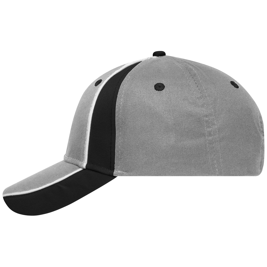 myrtle beach Aufwändige 6 Panel Kappe MB135 Einheitsgröße light-grey/black/white