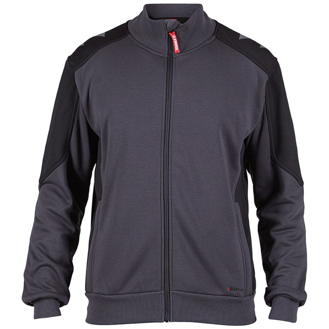 ENGEL Sweatjacke Cardigan Galaxy mit Kragen 8830-233-7920 Gr. 5XL anthrazit grau/schwarz