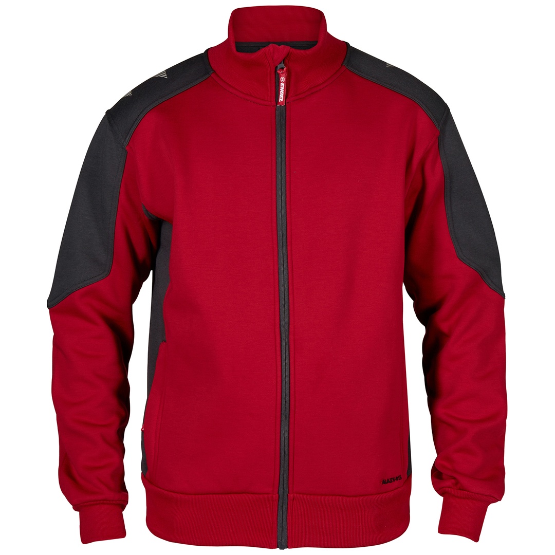 ENGEL Sweatjacke Cardigan Galaxy mit Kragen 8830-233-75779 Gr. 6XL tomato red/anthrazit grau