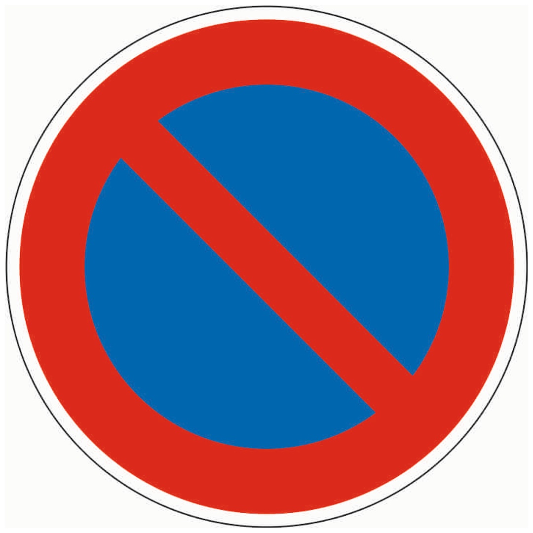 Verkehrszeichen 286 Ronde 600 mm, Eingeschränkt HalteverbotRAL-Gütezeichen Folie RA1
