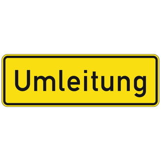 Verkehrszeichen 457.1 Umleitungsankündigung 350x1050mm, Alu 2mm, RA2