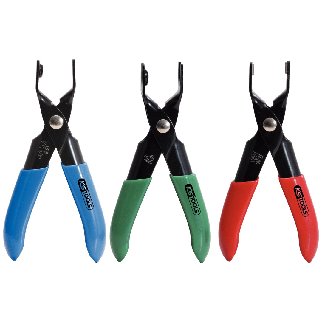 KS Tools Kraftstoffleitungs-Zangen-Satz für Steckkupplungen, 3-tlg