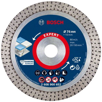 Bosch EXPERT HardCeramic 76 mm Diamanttrennscheiben 76 x 1,5 x 10 mm.