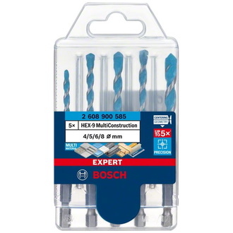 Bosch EXPERT HEX-9 MultiConstruction Bohrer-Set, 4/5/6/6/8 mm, 5-tlg.