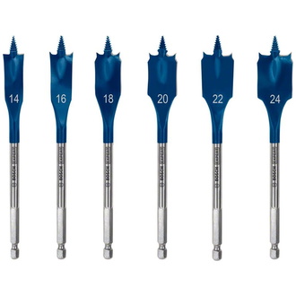 Bosch EXPERT SelfCut Speed Flachfräsbohrer-Set, 14/16/18/20/22/24 mm, 6-tlg.