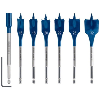 Bosch EXPERT SelfCut Speed Flachfräsbohrer-Set, 16/18/20/22/25/32 mm, 7-tlg.