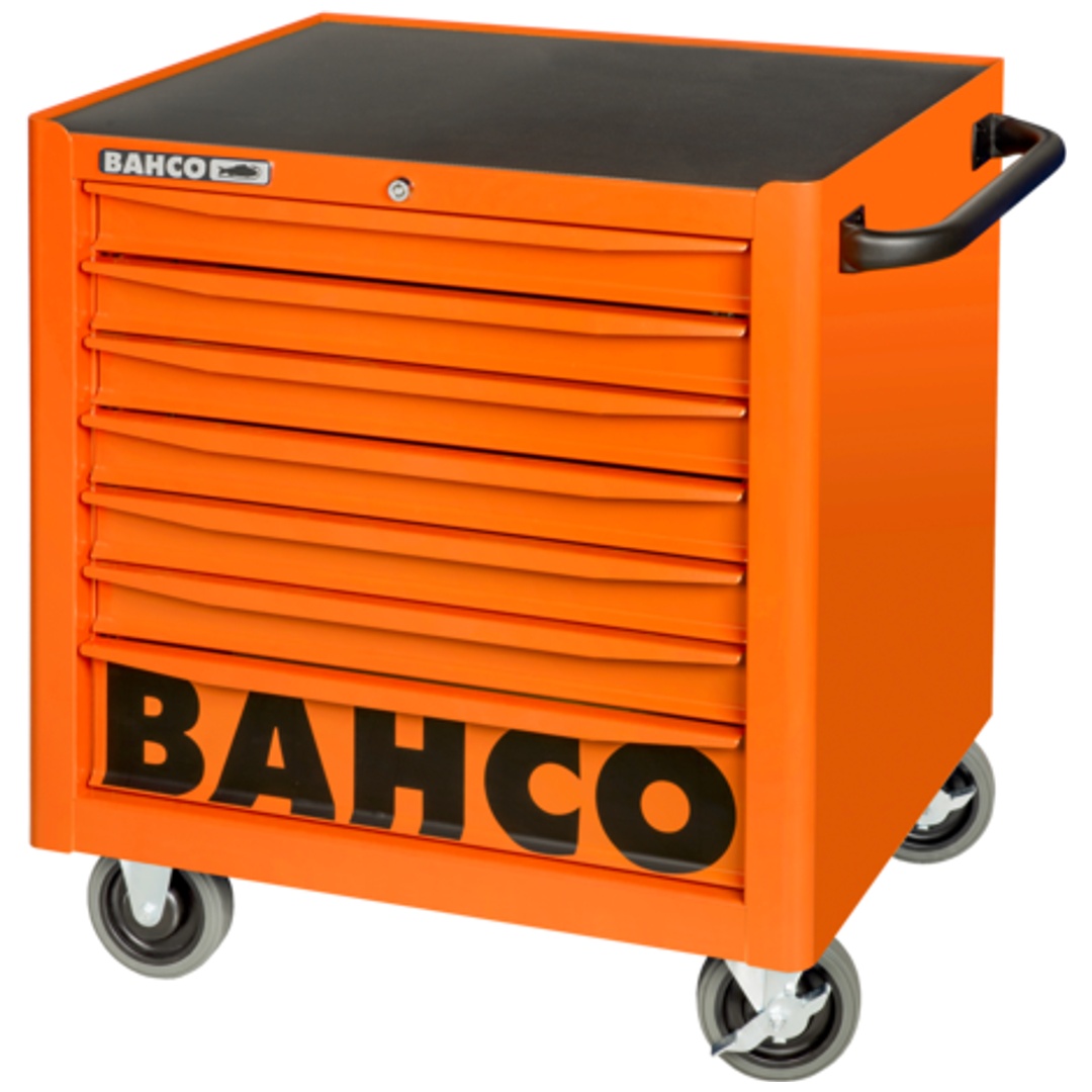 Bahco 755 mm x 501 mm x 760 mm Niedriger 26-Werkstattwagen mit sieben Schubladen
