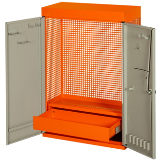 Bahco Zweitüriger Werkzeugschrank für Wandmontage, orange, 900 mm x 250 mm x 602 mm