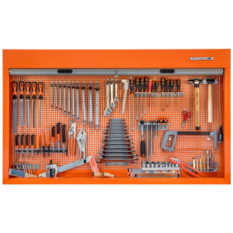 Bahco 1500-mm-Werkzeugschrank mit Rollladen-Allzweck-Werkzeugsatz - 110-tlg.