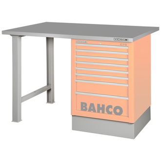 Bahco Montageset mit Stahlarbeitsplatte für Werkbank, zum Umfunktionieren der Werkstattwagen der Serie 1475K zu einer Werkbank, 1500 mm x 750 mm x 103