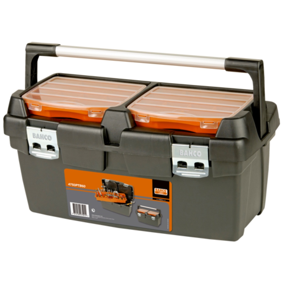 Bahco Hoch belastbarer 600-mm-Kunststoff-Werkzeugkasten, 37 l