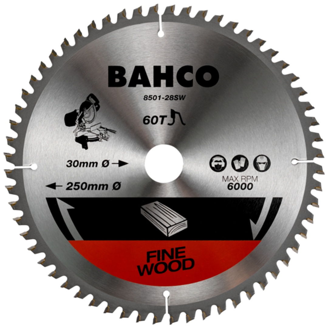 Bahco 40-Zähne Kreissageblätter für Gehrungssägen in Holz 260 mm x 30 mm