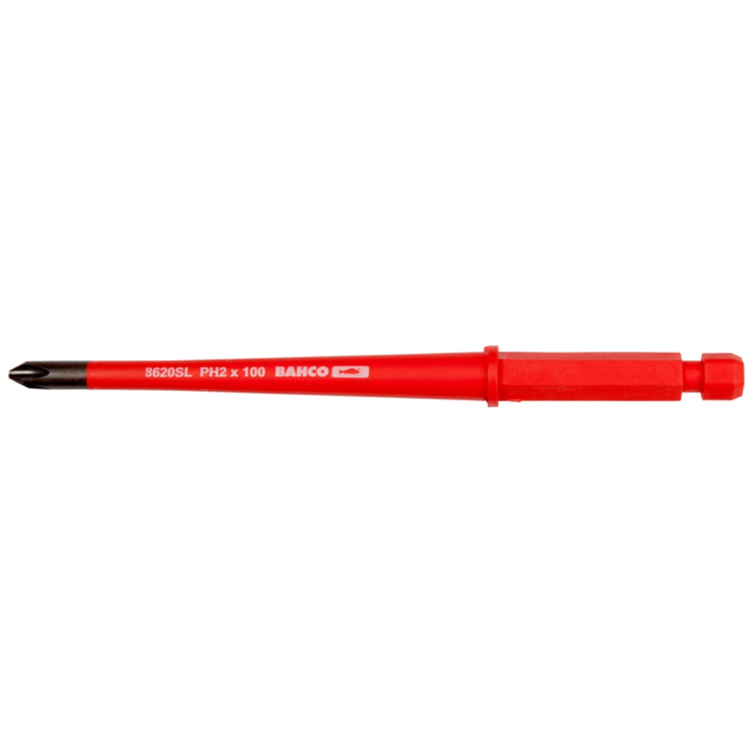 Bahco Isolierte, auswechselbare Klinge mit Kombispitze für Phillips- und Schlitzschrauben mit reduziertem Durchmesser, 6 mm und PH2