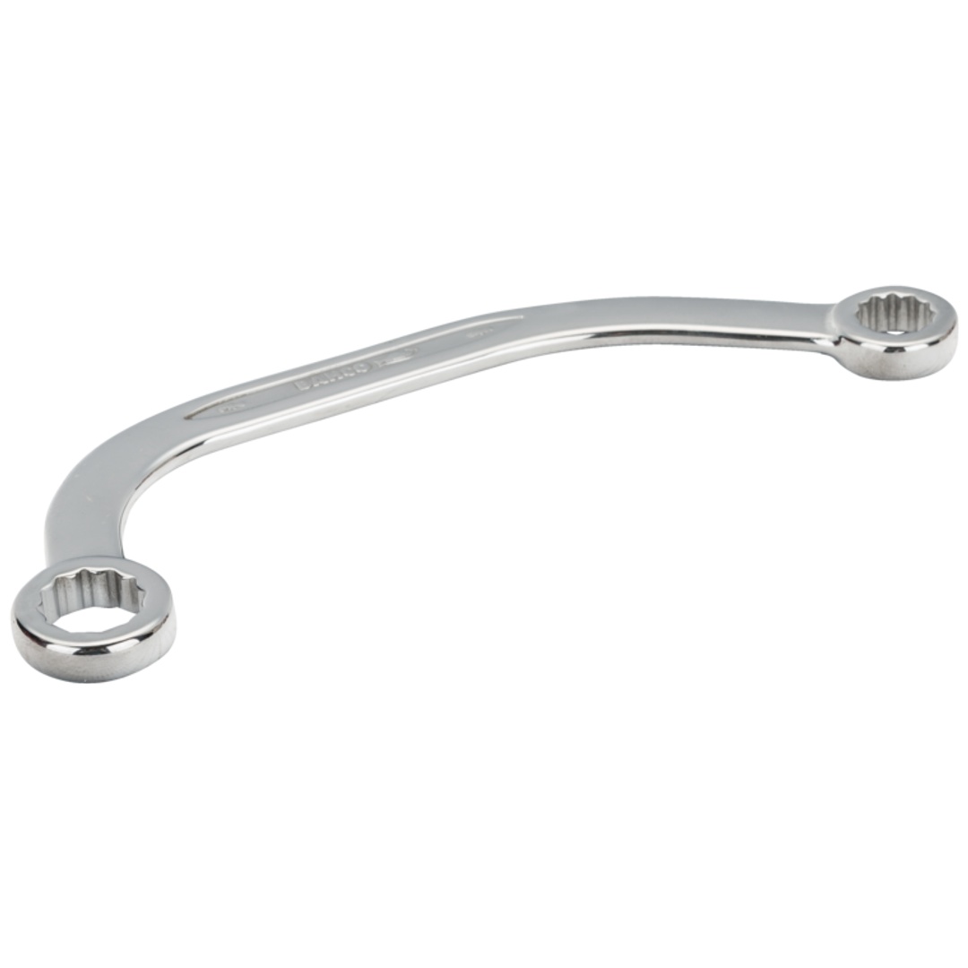 Bahco Halbmondförmiger Flachsteckschlüssel, 5/16 x 3/8, für Starter und Verteiler, 153 mm (Starter-Blockschlüssel)