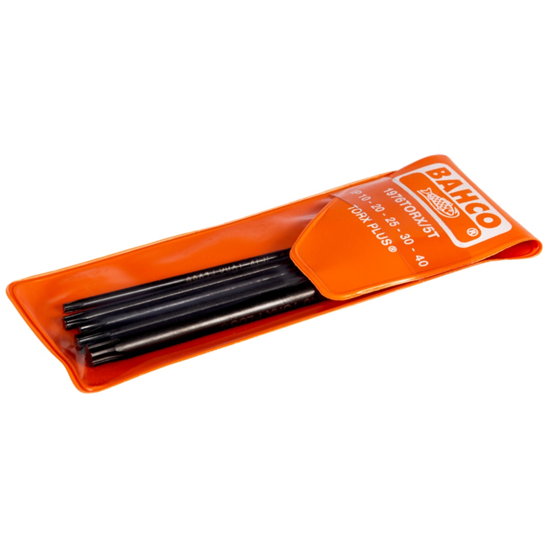 Bahco Langer TX Plus Winkelschraubendreher-Satz, phosphatiert, IP10-IP40 - 5-tlg.