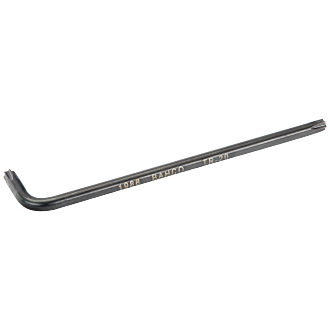 Bahco Langer Winkelschraubendreher für manipulationssichere TX-Schrauben, phosphatiert, T27 x 105 mm