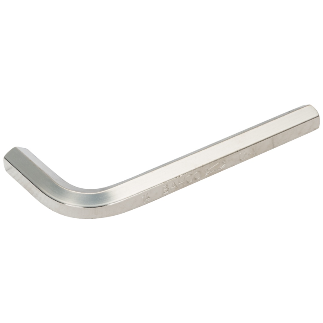 Bahco Metrischer Sechskant-Winkelschraubendreher, vernickelt, 2,5 x 59 mm
