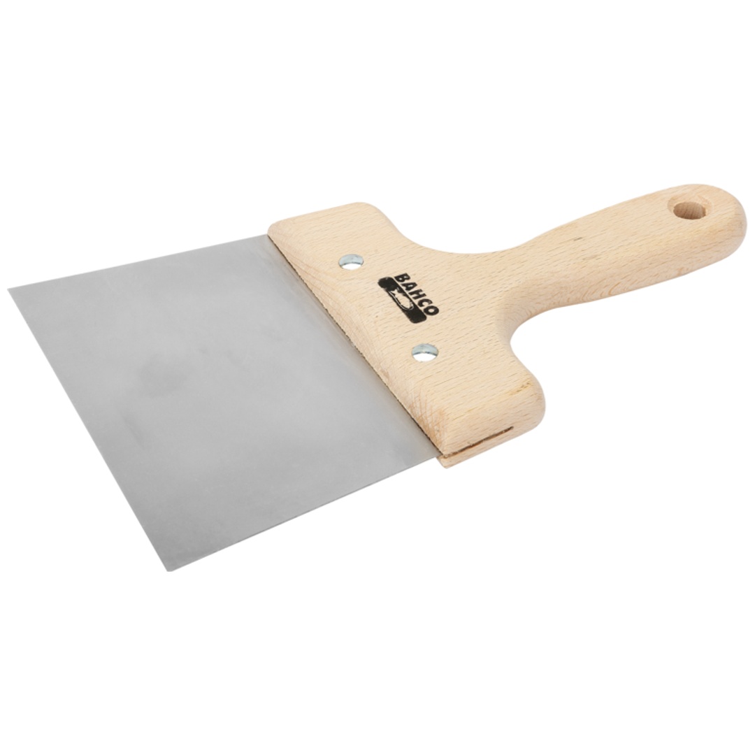 Bahco Flächenspachtel mit Edelstahl-Klinge und Holzgriff, 200 x 235 mm