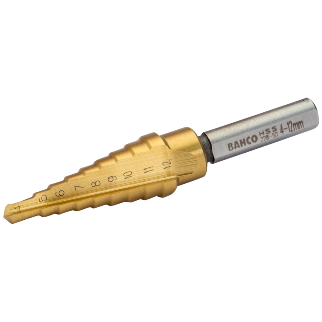 Bahco Stufenbohrer für Metallbleche, 4 mm - 12 mm