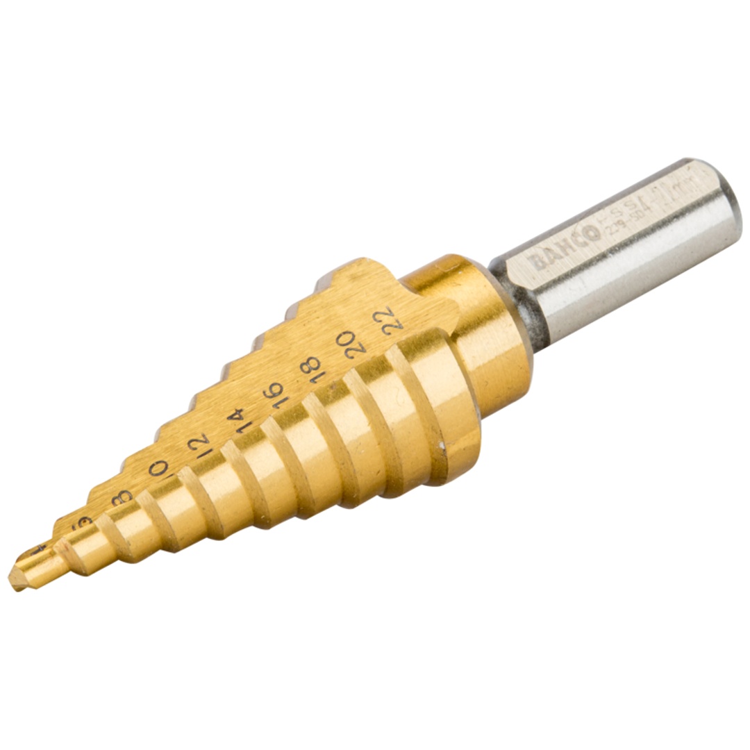 Bahco Stufenbohrer für Metallbleche, 4 mm bis 22 mm