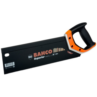 Bahco ERGO Superior-Rückensäge für Kunststoffe/Laminate/Holz/Weichmetalle, 11/12 ZpZ 14"