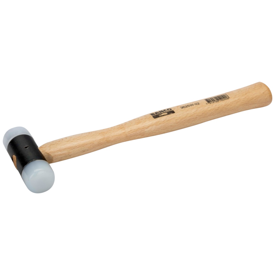 Bahco Gummihammer mit Nylonköpfen und Holzstiel 1.1 kg