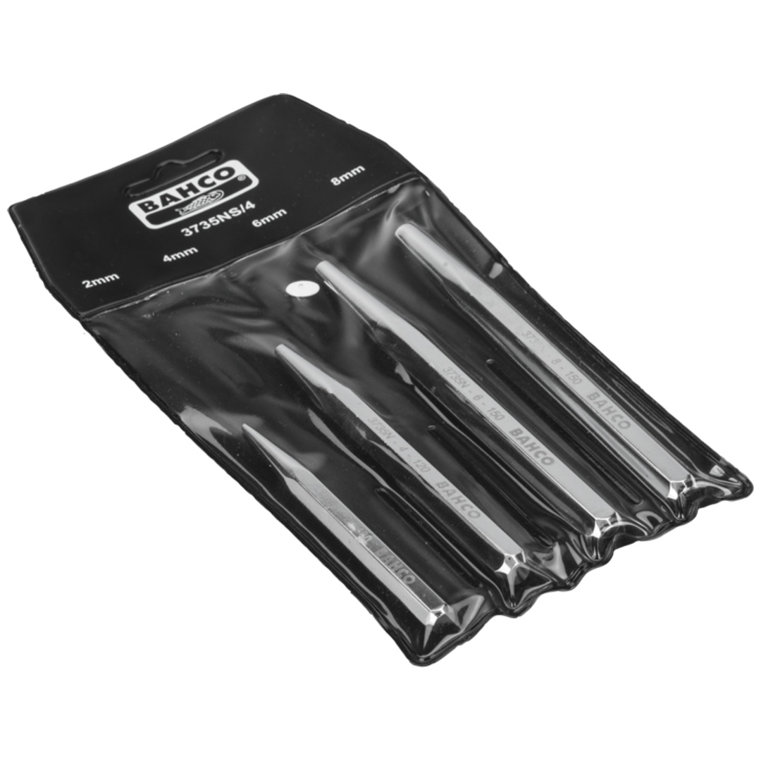 Bahco Körnersatz, verchromt - 4-tlg. in Tasche