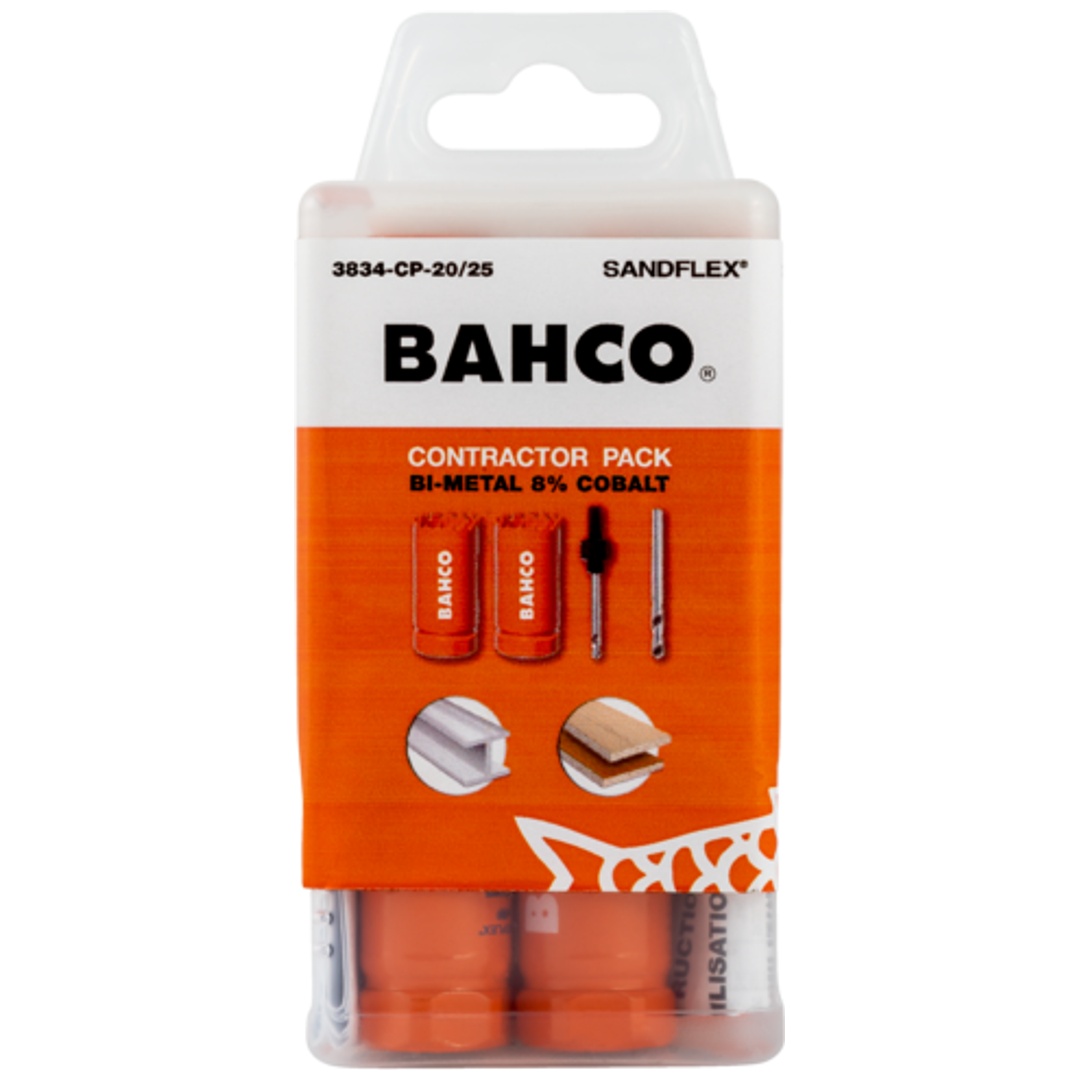 Bahco Sandflex Bimetall-Lochsägen-Satz 20x4 mm + 25x4 mm - 11-tlg. Auftrags-Pack