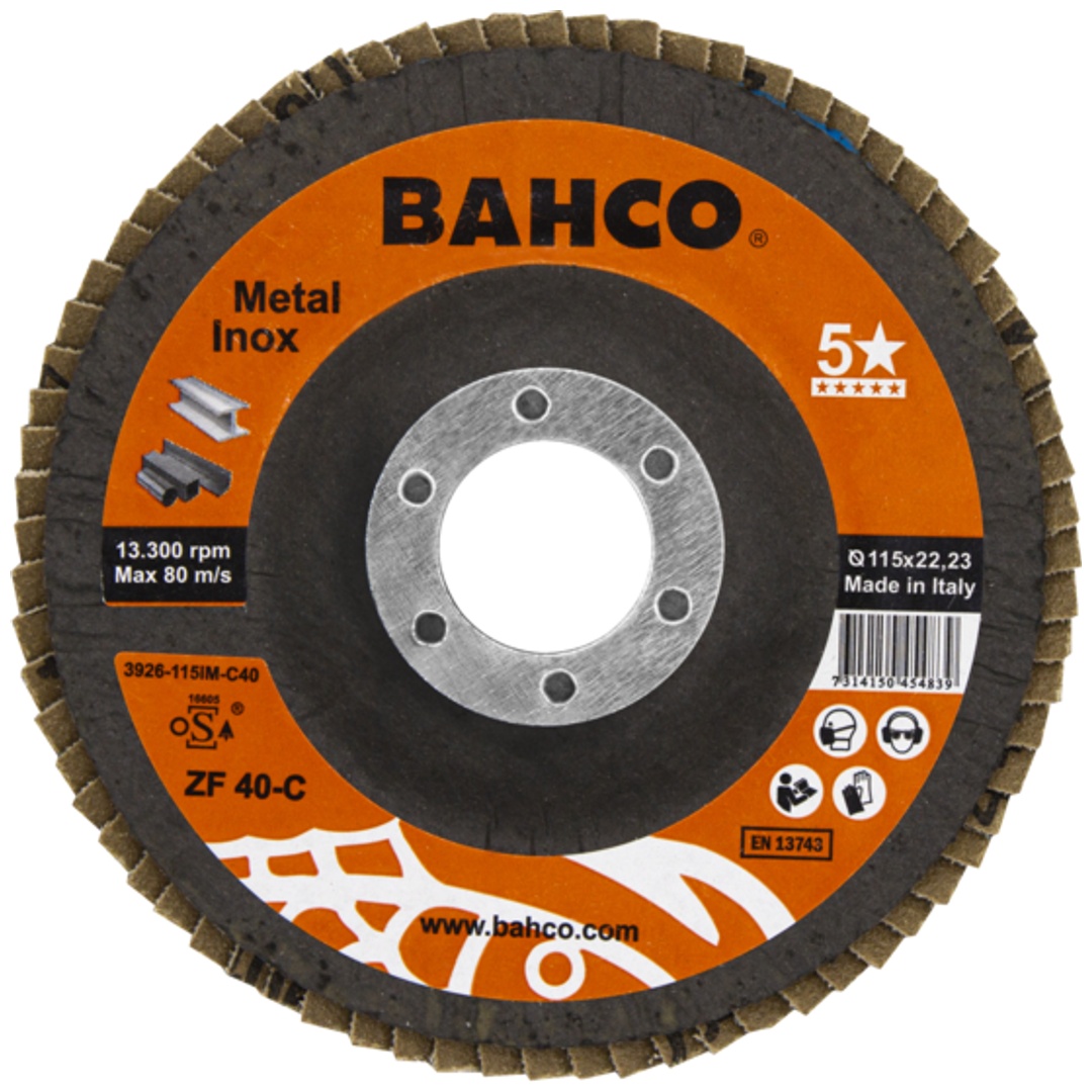 Bahco Schruppscheibe für Edelstahl & Stahl Ø 115 mm, C40
