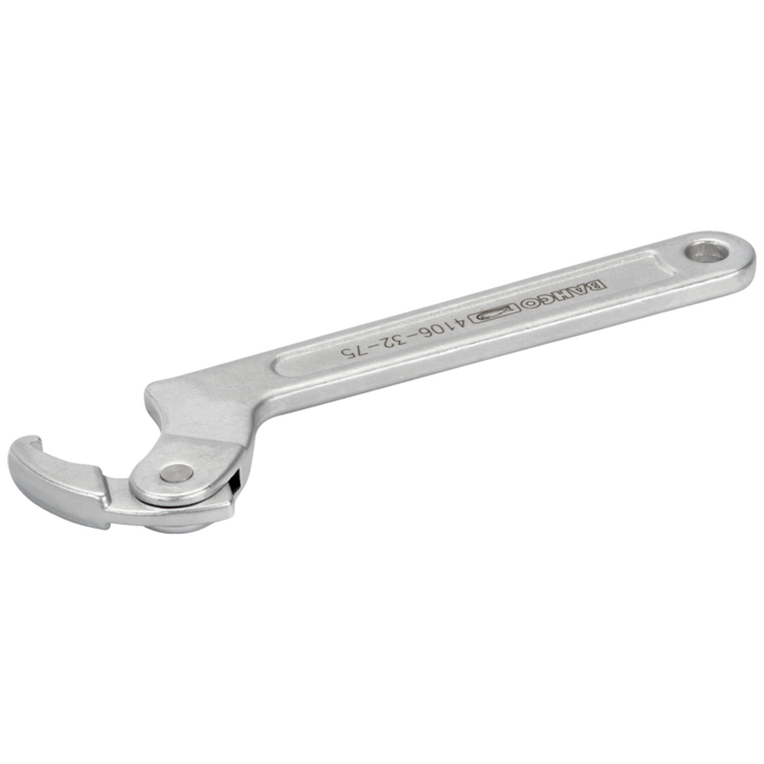 Bahco Verstellbarer Stift-Hakenschlüssel, 19 bis 50 mm, mit Chrom-Beschichtung, 158 mm, Gelenkkopf