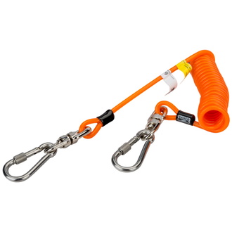 Bahco Aufrollbare Sicherungsleine mit drehbarem Karabiner, 3 kg, 1,7 m