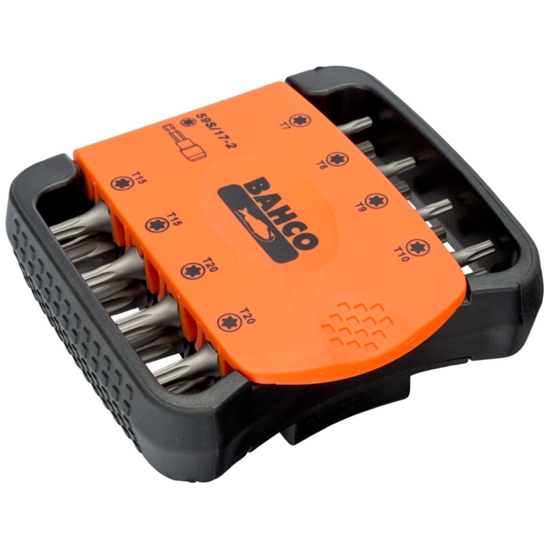 Bahco 1/4 Bitsatz für TX-Schrauben 27 mm x 73 mm x 82 mm - 17-tlg.